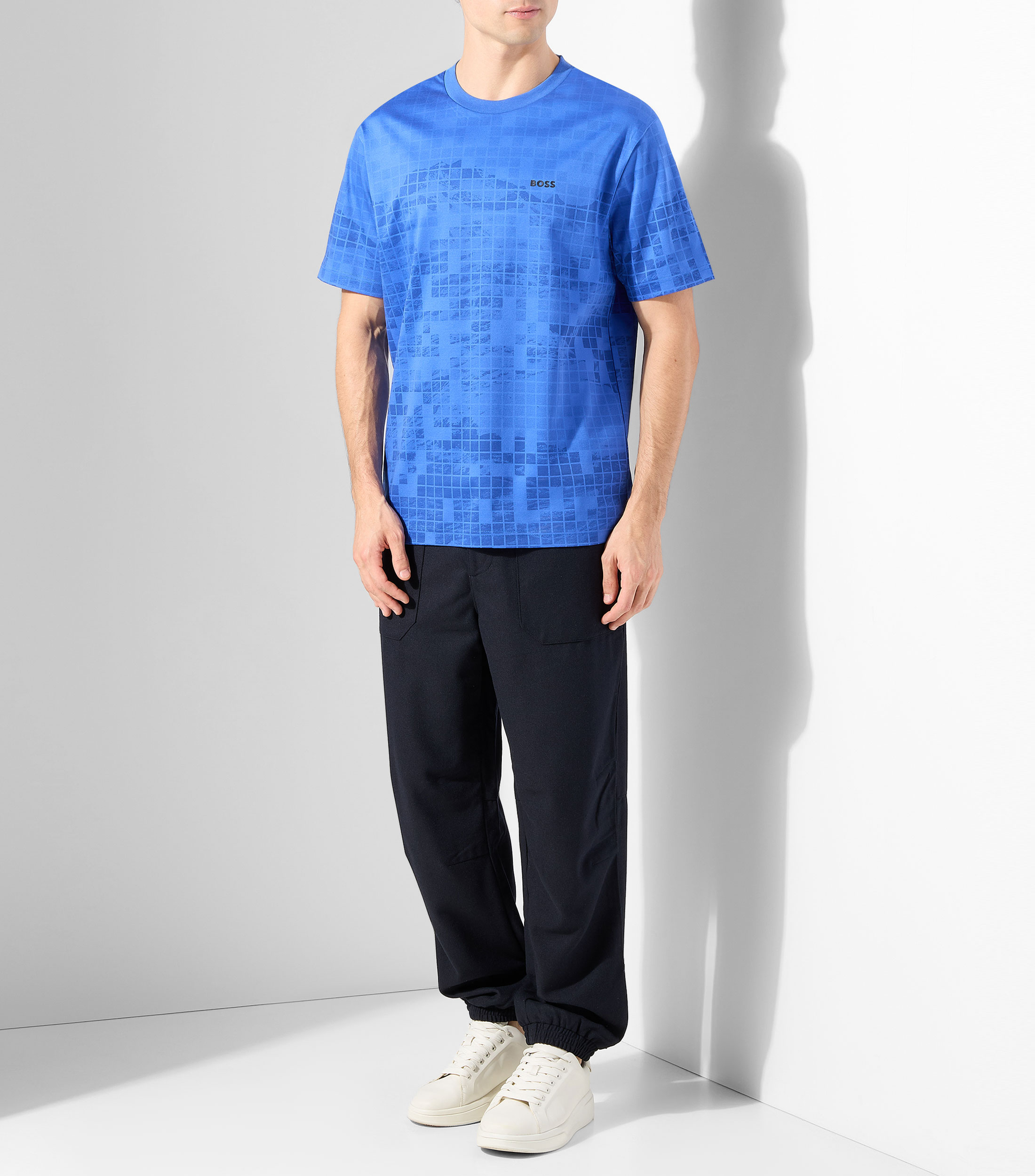Playera de algodón mercerizado con gráficos estampados Hombre